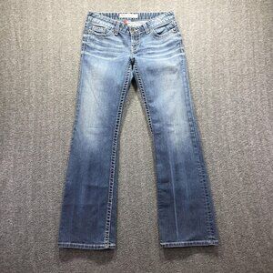 BKE Denim Jeans Womens 27x31.5 Light Wash Stella Boot Bootcut Embroidered